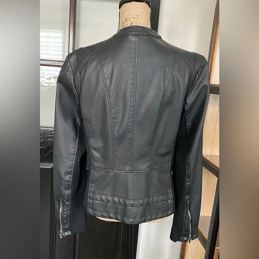 NWOT. Express Faux Leather Moto
Jacket, Sz L - Picture 4 of 10